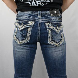 Miss Me Jeans - Miss Me Denim Signature Boot Cut Jeans SZ: 30 Miss Me Jeans - Miss Me Denim Signature Boot Cut Jeans SZ: 30